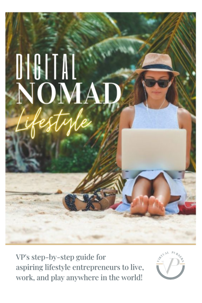 Girl on beach with computer